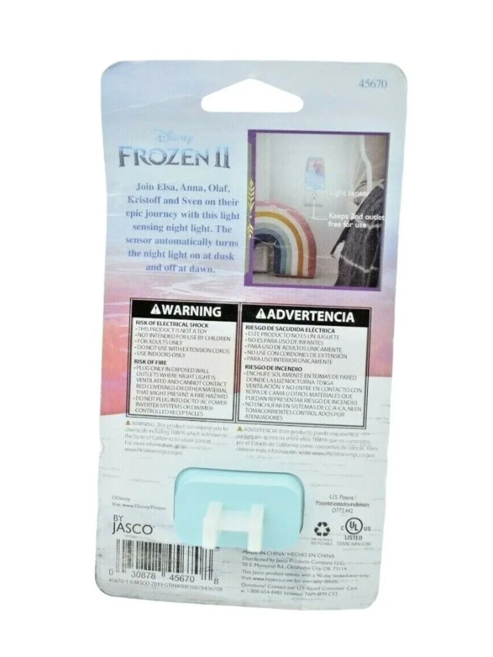 Disney Frozen 2 LED Night Light Destiny Awaits! Elsa and Anna (New)